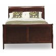 Pemberly Row Louis Philippe Wood Queen Bed in Walnut