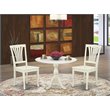 Pemberly Row Dublin 3-Piece Wood Dining Set in White Finish