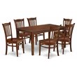 Pemberly Row Capri 7-Piece Wood Dining Room Set in Mahogany