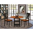 Pemberly Row 3-Piece Wood Dining Table Set with Slat Chairs in Black