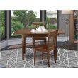 Pemberly Row Norfolk 3-Piece Wood Dining Table Set with Mahogany Finish
