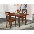 Pemberly Row 3-Piece Traditional Wood Dining Set in Mahogany Finish