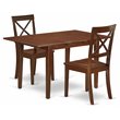 Pemberly Row 3-Piece Traditional Wood Dining Set in Mahogany Finish