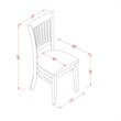 Pemberly Row 3-Piece Dining Set with Wood Table and Fabric Chairs in Linen White