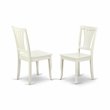 Pemberly Row Norfolk 3-Piece Wood Dining Set with Slatted Back in White
