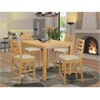 Pemberly Row Oak 5-Piece Square Counter Height Dining Table Set