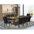 Pemberly Row 9-Piece Dining Set in Jacobean Brown and Black