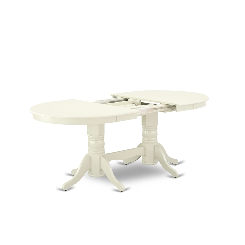 Pemberly Row 5-Piece Dining Set in Linen White/Platinum Gray