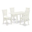 Pemberly Row 5-Piece Wood Dining Set with Linen White Finish