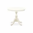Pemberly Row 3-Piece Antique Double X-Back Chair and Table Set in White