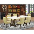 Pemberly Row 7-Piece Dining Set with Button Tufted Chairs in Multi-Color