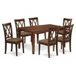 Pemberly Row 7-Piece Wood Dining Set with Mahogany Finish