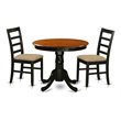 Pemberly Row 3-Piece Wood Dining Set with Black/Cherry Finish