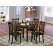 Pemberly Row Boston 5-Piece Wood Dining Room Set in Cappuccino Finish