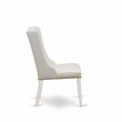 Pemberly Row Fabric Dining Chairs in White/Gray (Set of 2)
