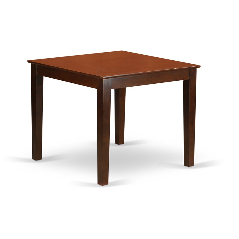 Pemberly Row Oxford 3-Piece Wood Dining Set with Linen Seats in Mahogany