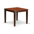 Pemberly Row Oxford 3-Piece Wood Dining Set with Linen Seats in Mahogany