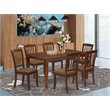 Pemberly Row 7-Piece Wood Dining Table Set in Mahogany Finish with Chairs