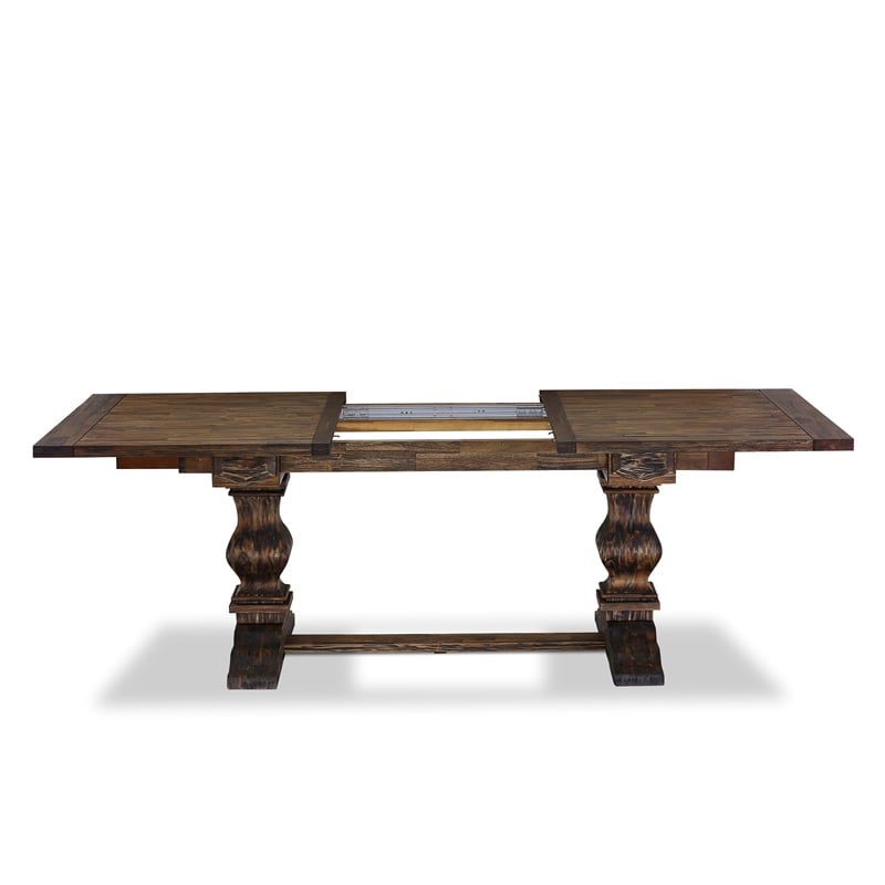 Pemberly Row 9-Piece Jacobean Dining Table Set with Upholstered Chairs
