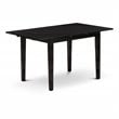 Pemberly Row Norfolk 3-Piece Dining Set with Slatted Back in Black