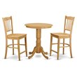 Pemberly Row 3-Piece Wood Dining Table Set with Chairs in Oak Finish