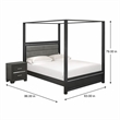 Pemberly Row 2-Piece Queen Bedroom Set in Brush Gray Finish