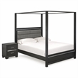 Pemberly Row 2-Piece Queen Bedroom Set in Brush Gray Finish