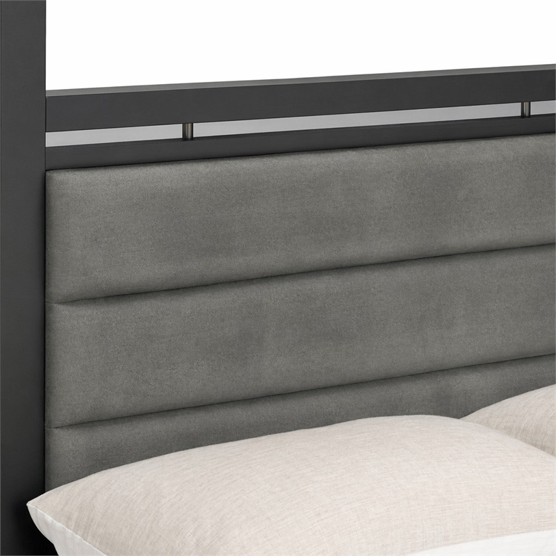 Pemberly Row 2-Piece Queen Bedroom Set in Brush Gray Finish