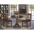 Pemberly Row Antique 3-Piece Wood Dining Table Set in Mahogany