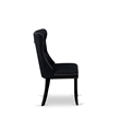 Pemberly Row 5-Piece Black Dining Set with Upholstered Chairs and Wooden Table