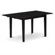 Pemberly Row 5-Piece Black Dining Set with Upholstered Chairs and Wooden Table
