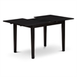 Pemberly Row 5-Piece Black Dining Set with Upholstered Chairs and Wooden Table