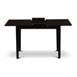 Pemberly Row 5-Piece Black Dining Set with Upholstered Chairs and Wooden Table