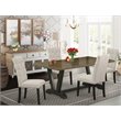 Pemberly Row 5-Piece Dining Table Set in Black/Doeskin