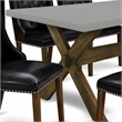 Pemberly Row X-Style 9-Piece Wood Dining Set in Jacobean Brown