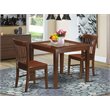 Pemberly Row 3-Piece Wood Dinette Table and Chair Set in Mahogany