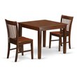 Pemberly Row 3-Piece Wood Dinette Table and Chair Set in Mahogany