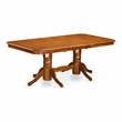 Pemberly Row Napoleon Wood Dining Table in Saddle Brown