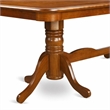 Pemberly Row Napoleon Wood Dining Table in Saddle Brown