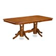 Pemberly Row Napoleon Wood Dining Table in Saddle Brown