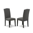 Pemberly Row V-Style 9-Piece Dining Room Set in Dark Gotham Gray
