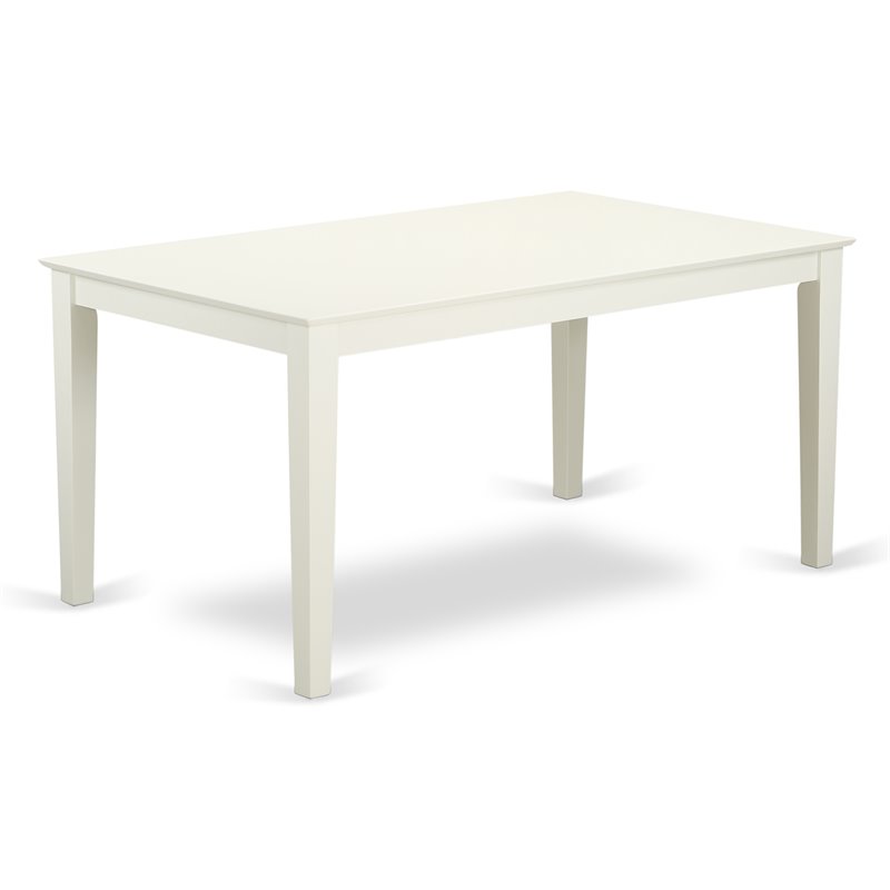 Pemberly Row 5-Piece Farmhouse Wood Dining Set in Linen White & Gray