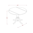 Pemberly Row 5-Piece Dining Set in Linen White and Platinum Gray