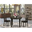 Pemberly Row 3-Piece Wood Dining Table Set in Cappuccino with Chairs