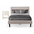 Pemberly Row 2-Piece Fannin King Bedroom Set in Mist Beige Fabric