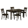 Pemberly Row 5-Piece Wood Kitchen Table Set in Cappuccino Finish