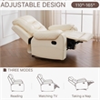 Pemberly Row 3-Piece Faux Leather Reclining Sofa Set USB in Beige