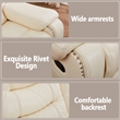 Pemberly Row 3-Piece Faux Leather Reclining Sofa Set USB in Beige