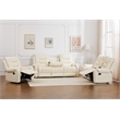 Pemberly Row 3-Piece Faux Leather Reclining Sofa Set USB in Beige