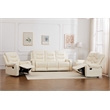 Pemberly Row 3-Piece Faux Leather Reclining Sofa Set USB in Beige